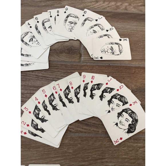 VTG Cinema Actors Playing Cards WVLV 18 Milwaukee‎ Full Set - Picture 2 of 8